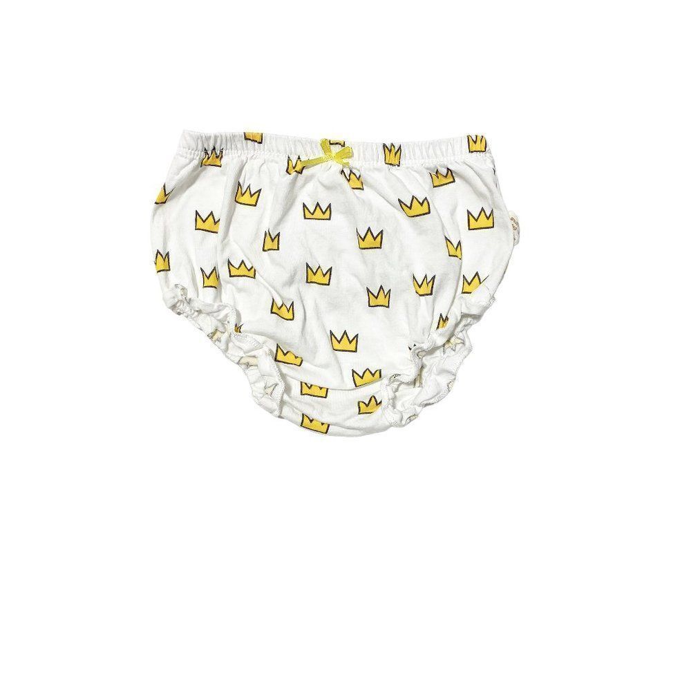 CROWN Print Ruffled Baby Bloomers